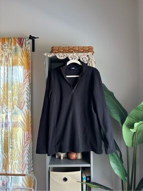 lands end fleece quarter zip jacket